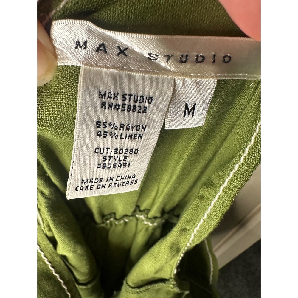 Max Studio Green Linen Blend Dress‎ – Size M - Picture 5 of 5